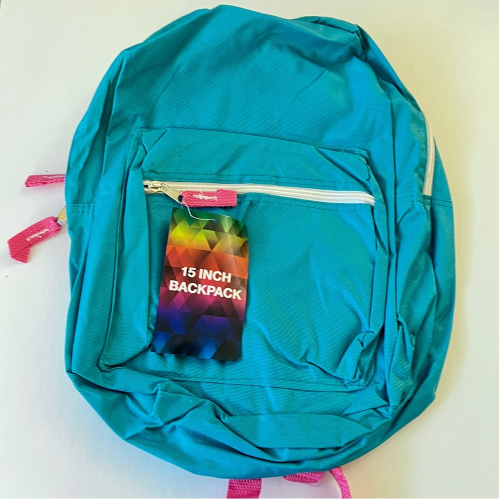 NEW 15” Backpack, Blue/Pink Color